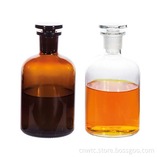 Glass Reagent Bottles in Various Sizes: 60ml, 125ml, 250ml, 500ml, 1000ml - Clear Amber Laboratory Wide Mouth
